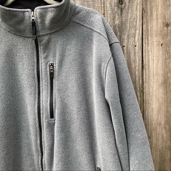 LL Bean Full Zip Fleece Jacket Gray Men’s XL - Picture 3 of 9